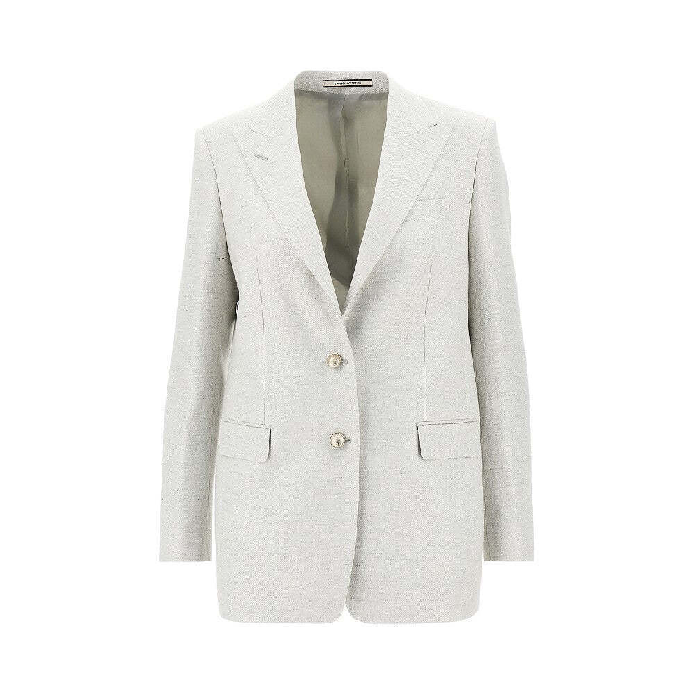 Tagliatore Mélange Twill Bertha Single-Breasted Jacket